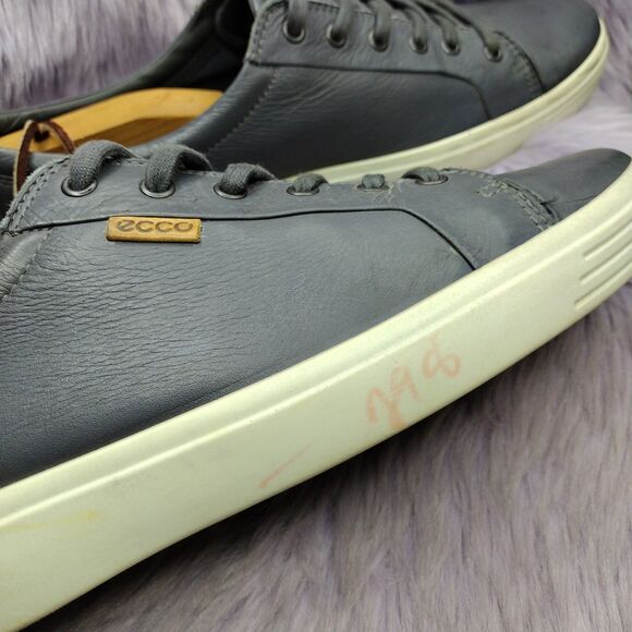 Bundle Of 2 Ecco Leather Danish Design Casual Shoes Mens Size 12 Blue Grey - Picture 14 of 16